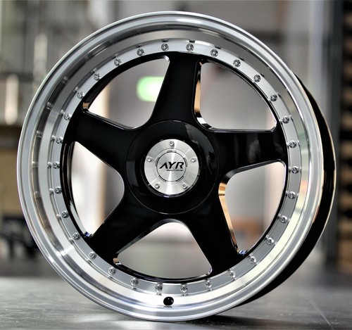 Black alloy wheels - wheels, fits